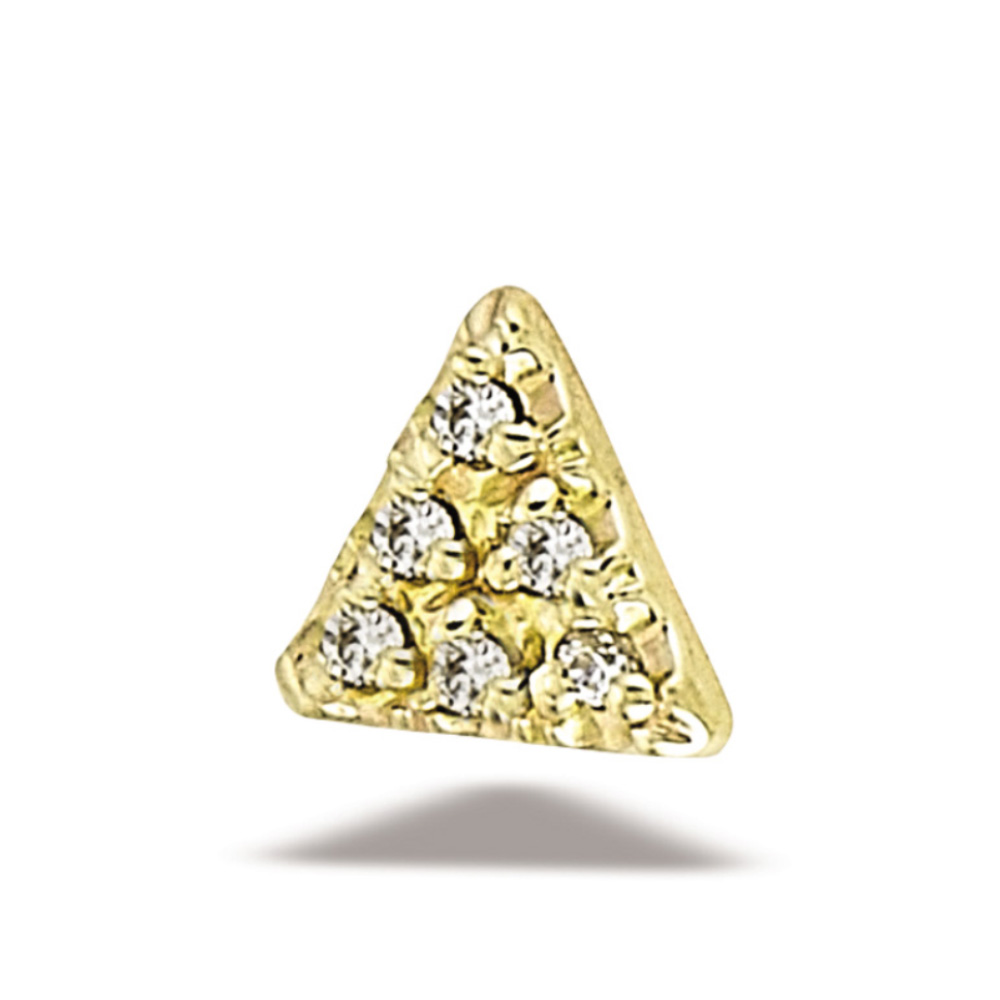 DT081 Triangle Illusion 6 – 1 mm Stones – Body Gems | Gold Body Jewelry ...