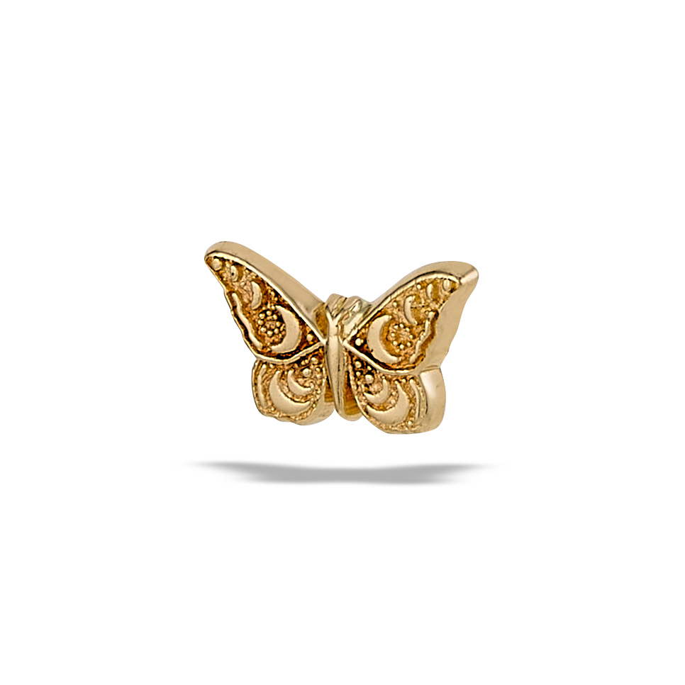 DT193 Butterfly 7.7mm x 4.7mm Body Gems Gold Body Jewelry With Style